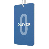 Personalisierter Monogramm blauer Name Autolufterfrischer (Links)