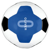 Personalisierter Monogramm blauer Name Fußball (Gedreht)
