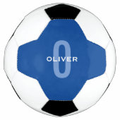 Personalisierter Monogramm blauer Name Fußball (Vorderseite)
