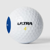 Personalisierter Monogramm blauer Name Golfball (Logo)