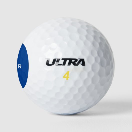 Personalisierter Monogramm blauer Name Golfball (Logo)