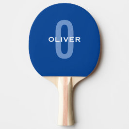 Personalisierter Monogramm blauer Name Tischtennis Schläger