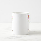 Personalisierter Monogramm-Blumenbuchstabe V Kaffeetasse (Mittel)