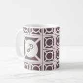 Personalisierter Monogramm-Breeze-Block-Becher Kaffeetasse (Vorderseite Links)