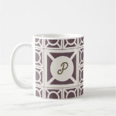 Personalisierter Monogramm-Breeze-Block-Becher Kaffeetasse (Links)
