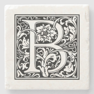 Personalisierter Monogramm-Brief B Hochzeit Geburt Steinuntersetzer