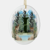 Personalisierter Monogramm-Brief für Wasserfarben Keramik Ornament (Rechts)