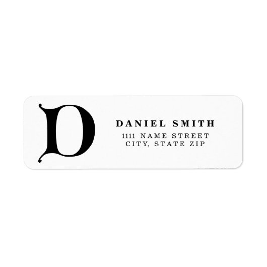 Personalisierter Monogramm-Buchstabe D - Schwarz (Vorne)