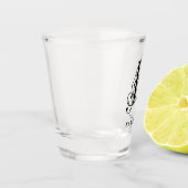 Personalisierter Monogramm Buchstabe H mit Nachnam Schnapsglas (Links)