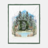 Personalisierter Monogramm-Buchstaben D Fleecedecke (Vorderseite)