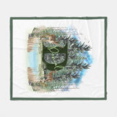 Personalisierter Monogramm-Buchstaben D Fleecedecke (Vorderseite (Horizontal))