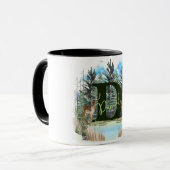 Personalisierter Monogramm-Buchstaben D Tasse (Vorderseite Links)