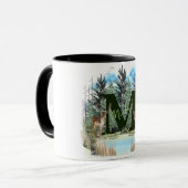 Personalisierter Monogramm-Buchstaben für Wasserfa Tasse (Vorderseite Links)