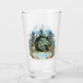 Personalisierter Monogramm-Buchstaben G Glas (Rückseite)