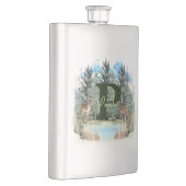 Personalisierter Monogramm-Buchstaben P Flachmann (Rechts)