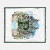 Personalisierter Monogramm-Buchstaben P Fleecedecke (Vorderseite (Horizontal))