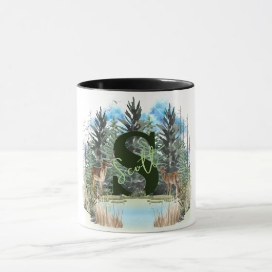 Personalisierter Monogramm-Buchstaben S Tasse (Zentrum)