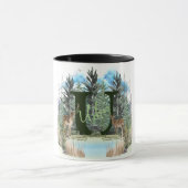Personalisierter Monogramm-Buchstaben U Tasse (Zentrum)