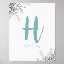 Personalisierter Monogramm-Druck für Kinderzimmer