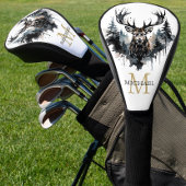 Personalisierter Monogramm-Elchwald Golf Headcover