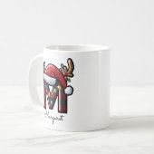 Personalisierter Monogramm-Feiertagsbecher-Geschen Kaffeetasse (Vorderseite Links)