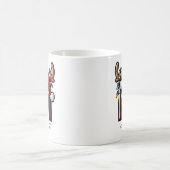 Personalisierter Monogramm-Feiertagsbecher-Geschen Kaffeetasse (Mittel)