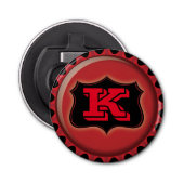 Personalisierter Monogramm-Flaschen-Öffner Flaschenöffner (Vorderseite)