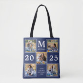 Personalisierter Monogramm-Foto-Collage-Abschluss Tasche (Vorderseite)
