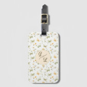 Personalisierter Monogramm Frühlingsschmetterling Gepäckanhänger (Vorderseite Vertikal)
