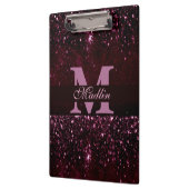 personalisierter Monogramm-Glitzer Klemmbrett (Links)