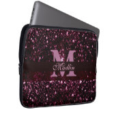 personalisierter Monogramm-Glitzer Laptopschutzhülle (Vorne Rechts)