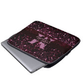 personalisierter Monogramm-Glitzer Laptopschutzhülle (Vorne Knopf)