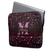 personalisierter Monogramm-Glitzer Laptopschutzhülle (Vorderseite Links)