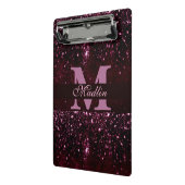 personalisierter Monogramm-Glitzer Mini Klemmbrett (Gewinkelt2)