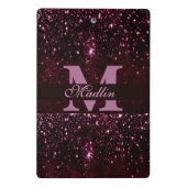 personalisierter Monogramm-Glitzer Mini Klemmbrett (Rückseite)