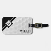 Personalisierter Monogramm-Golf-Ball-Gepäck-Umbau Gepäckanhänger (Vorderseite horizontal)