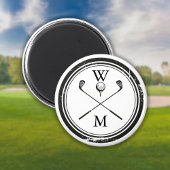 Personalisierter Monogramm-Golf Magnet