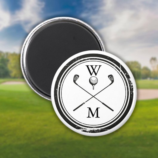 Personalisierter Monogramm-Golf Magnet