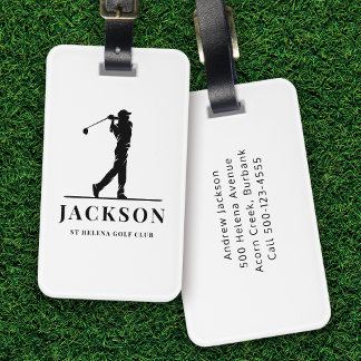 Personalisierter Monogramm-Golfer Gepäckanhänger