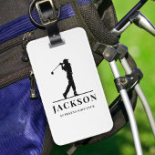 Personalisierter Monogramm-Golfer Gepäckanhänger