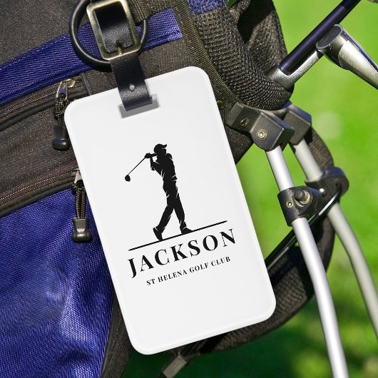 Personalisierter Monogramm-Golfer Gepäckanhänger