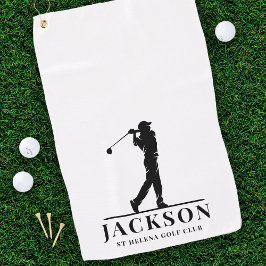 Personalisierter Monogramm-Golfer Golfhandtuch