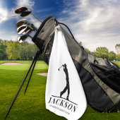 Personalisierter Monogramm-Golfer Golfhandtuch