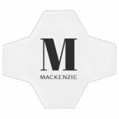 Personalisierter Monogramm-Initial-Name Fußball (Flach)