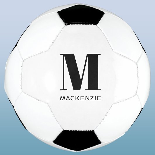 Personalisierter Monogramm-Initial-Name Fußball