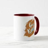 Personalisierter Monogramm-Initial- und Namensbech Tasse (VorderseiteRechts)