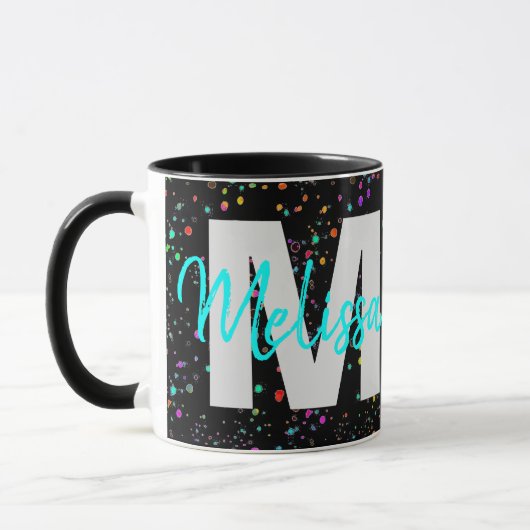 Personalisierter Monogramm-Kaffeebecher Tasse (Links)