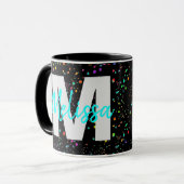Personalisierter Monogramm-Kaffeebecher Tasse (Vorderseite Links)