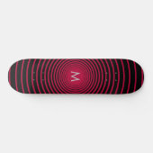 Personalisierter Monogramm-Letter-Skateboard Skateboard (Horizontal)