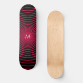 Personalisierter Monogramm-Letter-Skateboard Skateboard (Vorderseite)